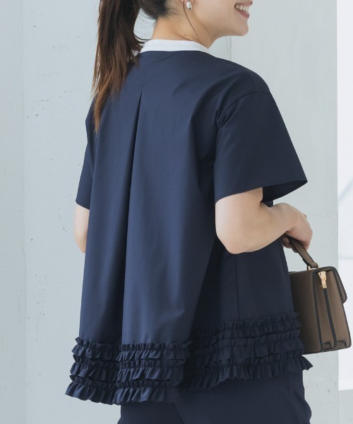Sono（ソーノ） ブラウス シャツ 「SONO/ソーノ」ブロッサムフリルヘム