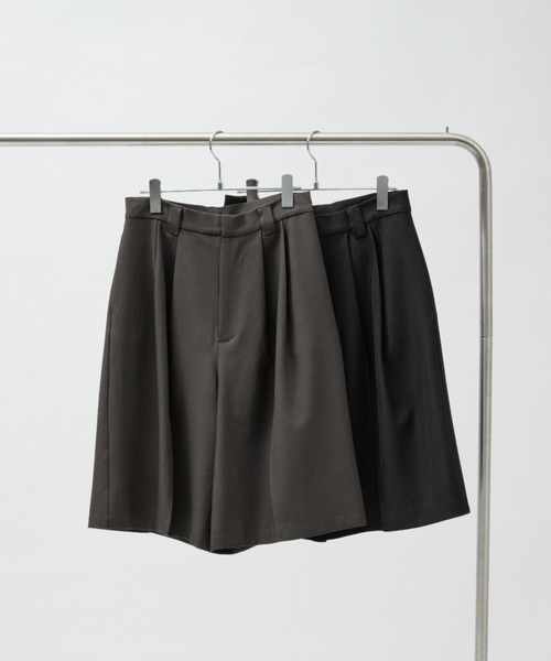 lit ワイドパンツ ハーフパンツ パンツ 短パン Double Tuck Half Pants