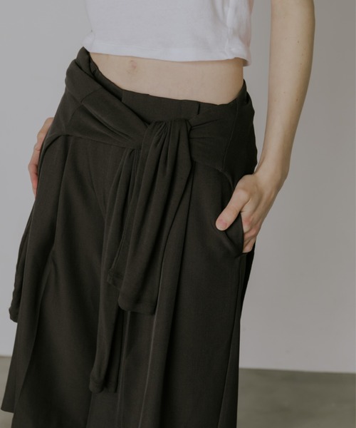 lit ワイドパンツ ハーフパンツ パンツ 短パン Double Tuck Half Pants