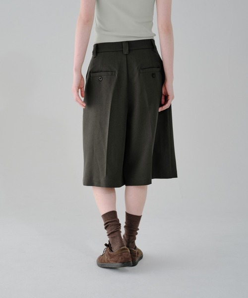 lit ワイドパンツ ハーフパンツ パンツ 短パン Double Tuck Half Pants