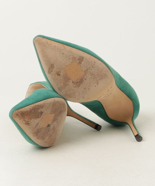 未使用JIMMY CHOO ポインテッドトゥ パンプス スエード グリーン 36 JIMMY CHOO（ジミーチュウ） スエード パンプス 36.5 グリーン