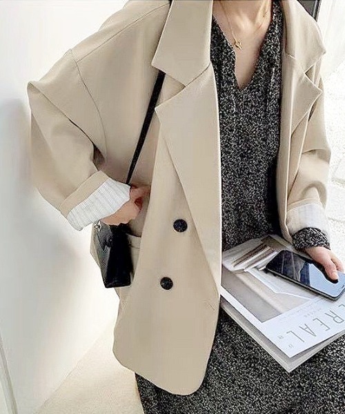 「DIAVEL」 テーラードジャケット M ブラウン レディース_画像4