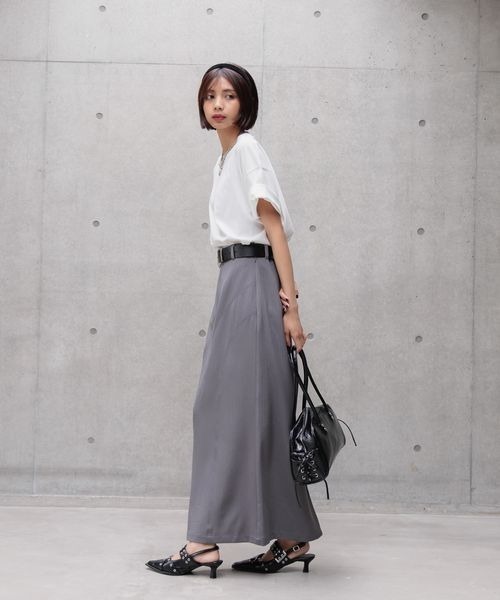 「PAGEBOY」 半袖カットソー LARGE グレー系その他 レディース_画像3