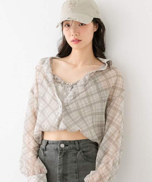 「Heather」 長袖シャツ FREE ピンク系その他 レディース_画像4