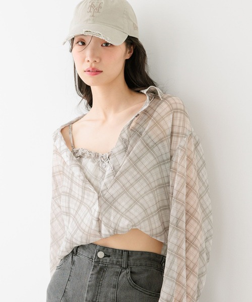「Heather」 長袖シャツ FREE ピンク系その他 レディース_画像5