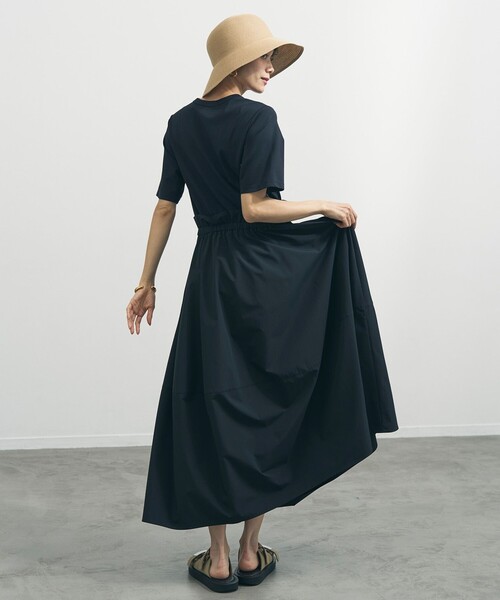 「UNFILO」 コンビワンピース MEDIUM ブラック レディース_画像4