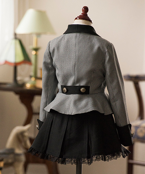セットアップ 丸衿ぺプラムスーツ2点セット キッズ 子供服 女の子の画像