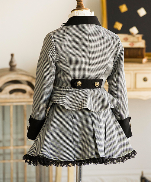セットアップ 丸衿ぺプラムスーツ2点セット キッズ 子供服 女の子の画像