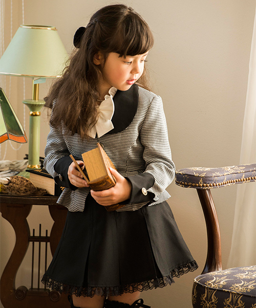 セットアップ 丸衿ぺプラムスーツ2点セット キッズ 子供服 女の子の画像