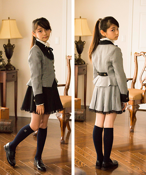 セットアップ 丸衿ぺプラムスーツ2点セット キッズ 子供服 女の子の画像