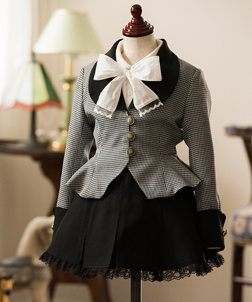 セットアップ 丸衿ぺプラムスーツ2点セット キッズ 子供服 女の子の画像