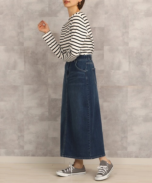 m me eme ティアードデニムロングスカート エムエメ M me eme／Tiered denim long skirt (eme10434) | All Item | Mmeeme