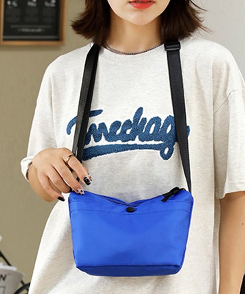 青いナイロンショルダーバッグ STYLEBLOCK ショルダーバッグ バッグ ナイロンミニショルダー
