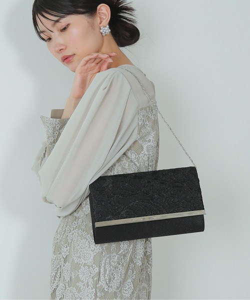 Kana ショルダーバッグ バッグ レース刺繍 シンプル スクエア 3Way