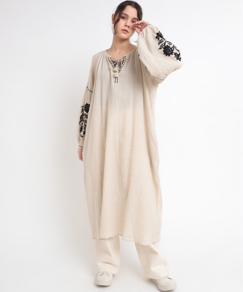 アダワス ADAWAS HEMPINLAYPONCHO ヘンプ ニットポンチョ - トップス