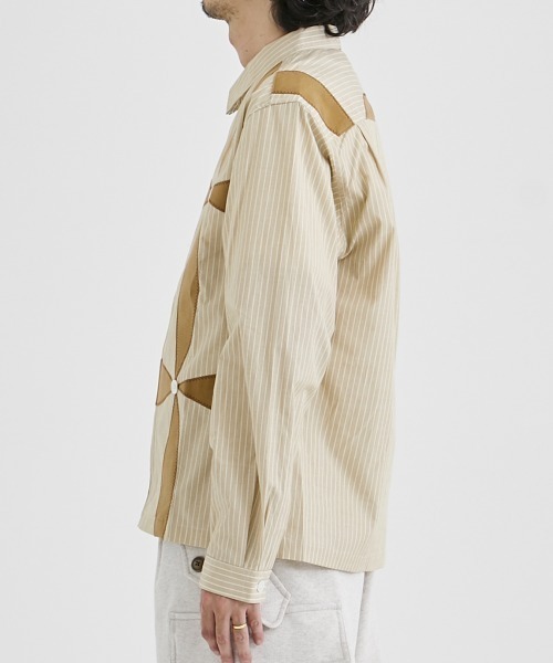 シャツ ブラウス 【KHOKI / コッキ】Button flower shirt / ボタンフラワーシャツ KHOKI コッキ Button flower shirt