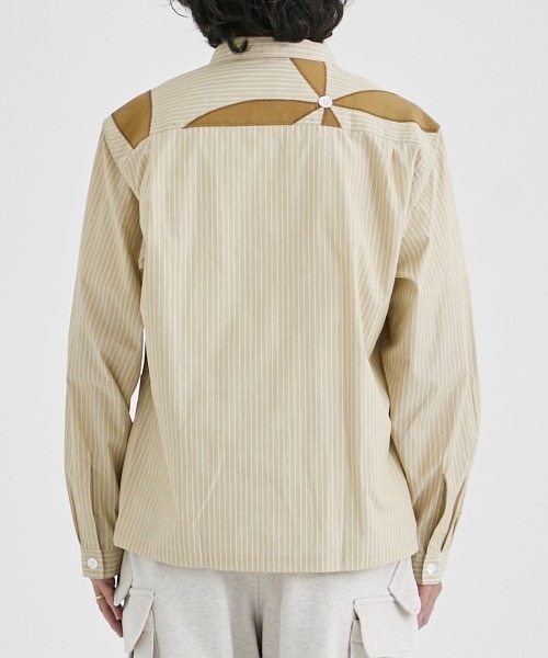 シャツ ブラウス 【KHOKI / コッキ】Button flower shirt / ボタンフラワーシャツ KHOKI コッキ Button flower shirt