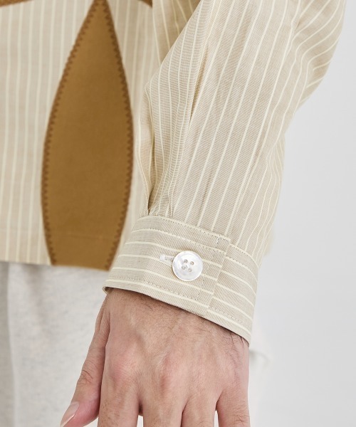 シャツ ブラウス 【KHOKI / コッキ】Button flower shirt / ボタンフラワーシャツ KHOKI コッキ Button flower shirt