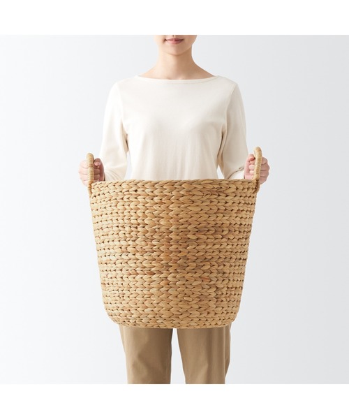 無印良品（MUJI） 収納 ウォーターヒヤシンス 持ち手付 ラウンド