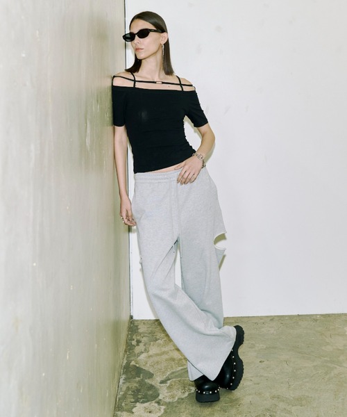 JOSE MOON（ジョゼムーン） スウェットパンツ ジャージ SIDE SLIT