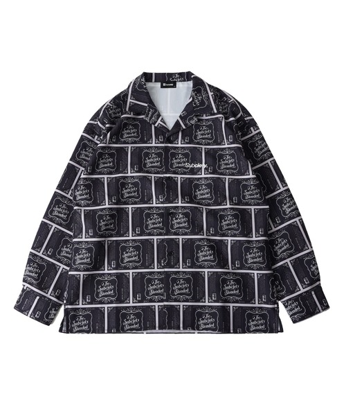 Subciety シャツ PATTERNED OPEN COLLAR SHIRT メンズ
