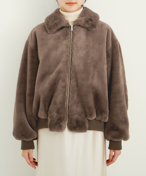 LE CERCLE par rope' ジャケット ブルゾン ZIP-UPファーブルゾン