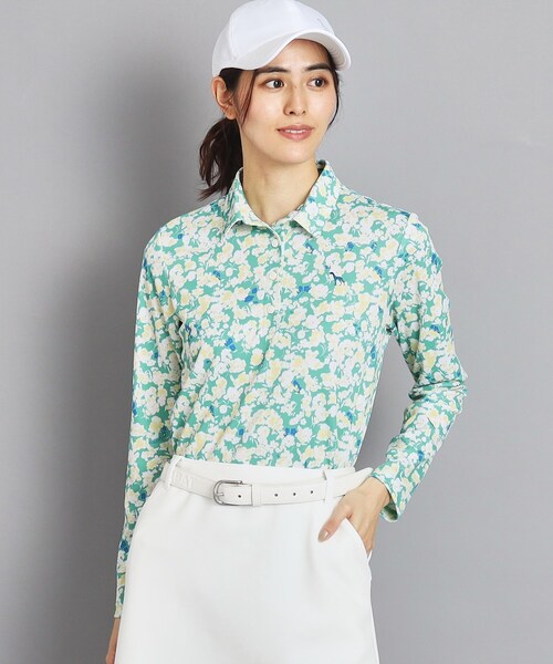 adabat tシャツ 「UVカット/吸水速乾/遮熱効果」フラワー柄 長袖