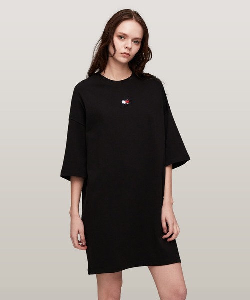 TOMMY JEANS ワンピース バッジTシャツワンピース : ZOZOTOWN