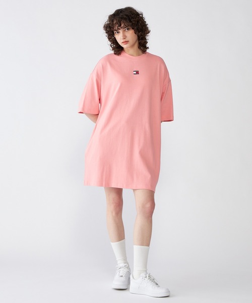 TOMMY JEANS ワンピース バッジTシャツワンピース : ZOZOTOWN