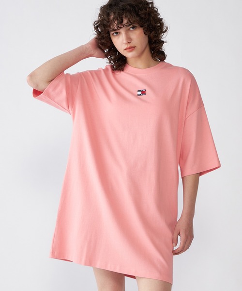 TOMMY JEANS ワンピース バッジTシャツワンピース : ZOZOTOWN