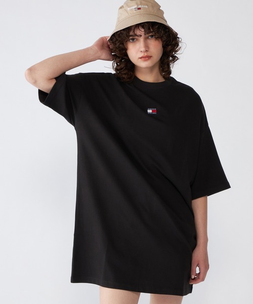 PGG ◾️ワンピース◾️ グレー TOMMY JEANS ワンピース バッジTシャツワンピース : ZOZOTOWN