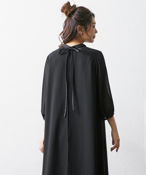 Neina セットアップ 「喪服・礼服」洗える防しわベスト付リボン