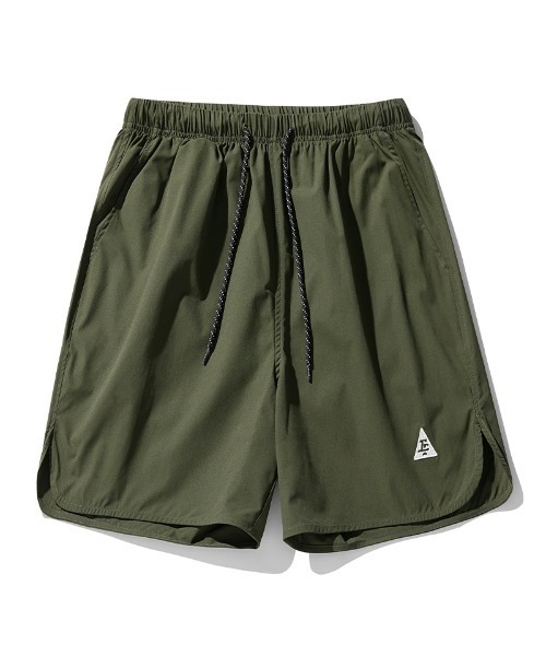 パンツ ナイロンライク ワンポイントロゴ ハーフパンツ メンズ