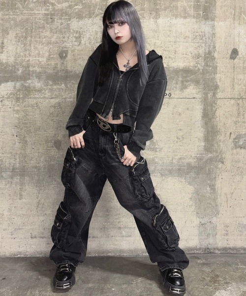 パーカー A'GEM/9 × .kom 「.KOM/ドットケーオーエム」 ラインジップパーカー レディース A'GEM/9 × .kom 『.KOM/ドットケーオーエム』 ラインジップ