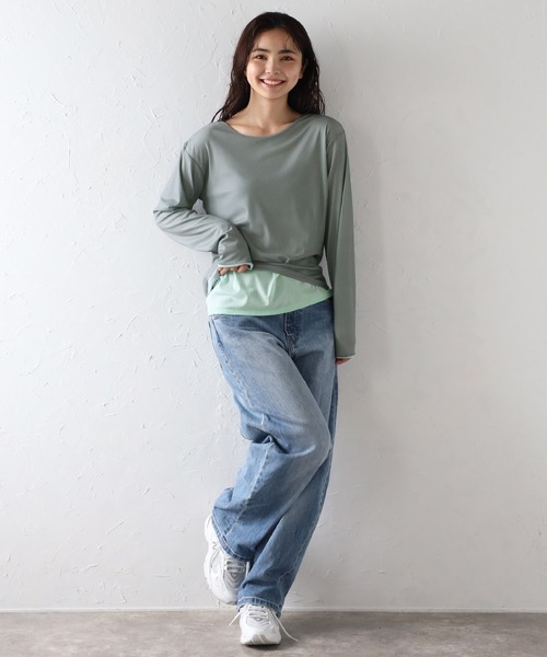 通販 Bonjour Sagan レディース リバーシブルシアートップス tシャツ トップス