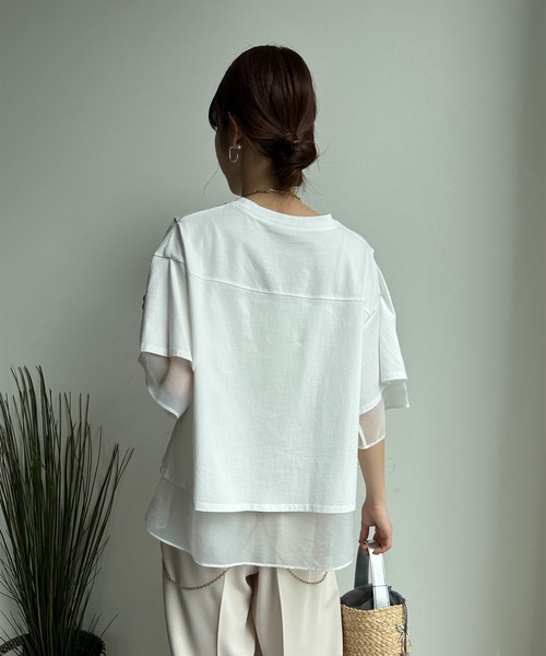 tシャツ 「WEB限定」リバーシブルカットソー レディース DouDou tシャツ 「WEB限定」リバーシブルカットソー レディース