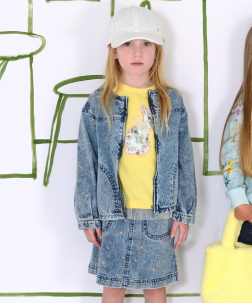 HAKKA KIDS（ハッカキッズ） デニムジャケット アウター フラワー