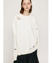 SLY　クラッシュドオーバースウェットトップス　定価10989円 SLY トレーナー スウェット CRUSHED OVER SWEAT TOPS クラッシュ