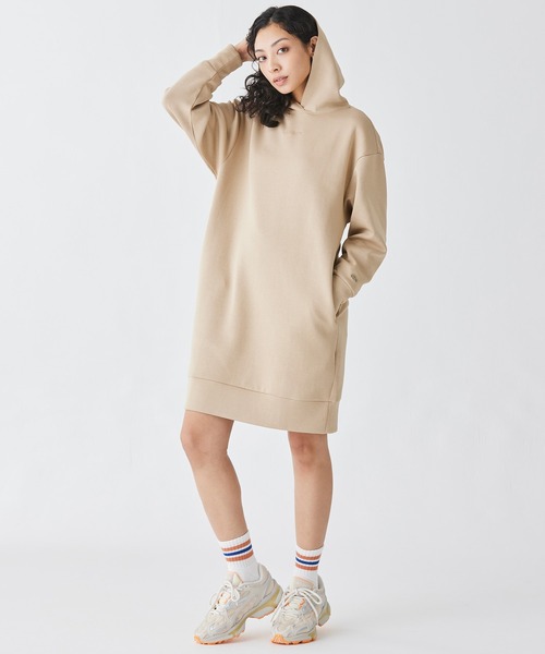 LACOSTE ワンピース ブランドネームロゴステッチダブルフェイス
