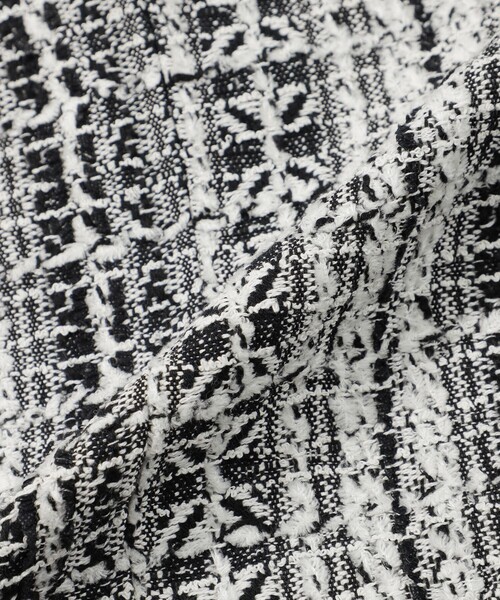 EPOCA ベスト ジレ フリンジミックスツイード ショートジレ レディース