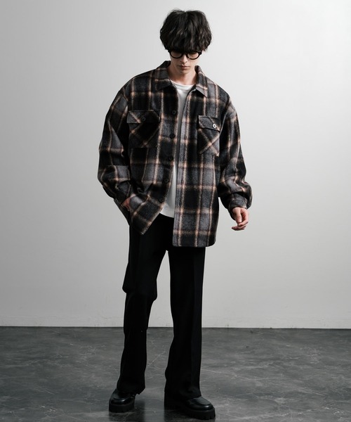 Rocky Monroe ブルゾン アウター オーバーサイズ大判チェック柄
