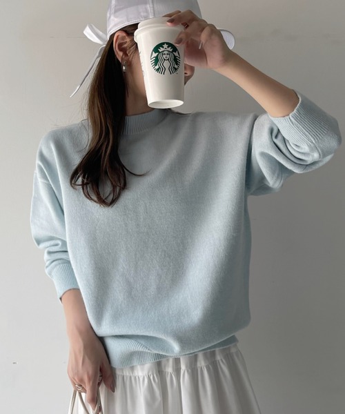 ニット セーター もちふわが可愛い ミックスカラーニット