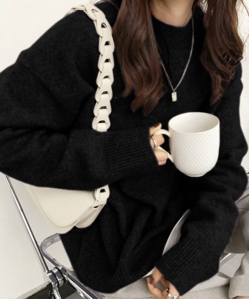 ニット セーター もちふわが可愛い ミックスカラーニット