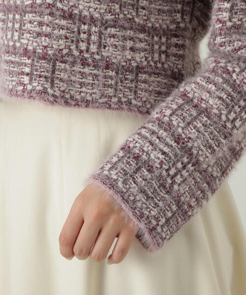 【美品】ツイードトップス PROPORTION BODY DRESSING ニット セーター ツイードニット