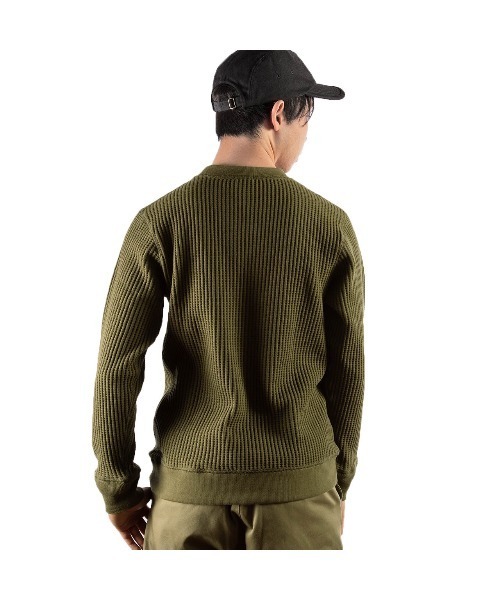 フォックスファイヤー Tシャツ 長袖 メンズ ヘビーワッフル長袖 クルー 6115297-023 Foxfire（フォックスファイヤー） トレーナー スウェット ヘビー