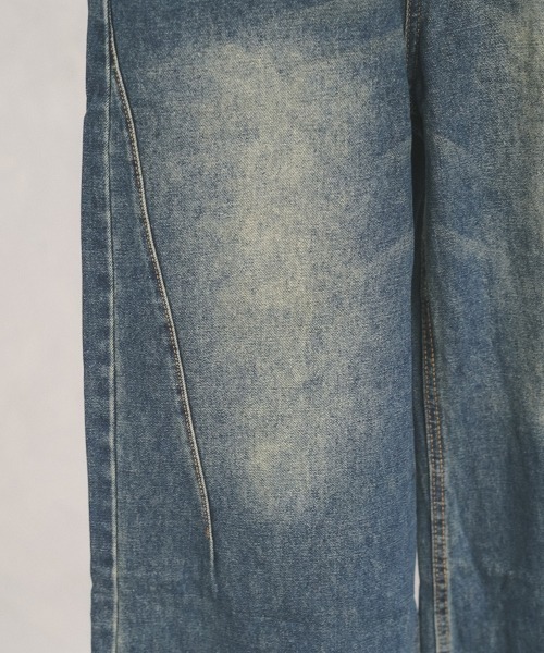 ヴィンテージ ワイド フレア デニム Shoowtime ジーンズ Vintage wash wide flare denim pants