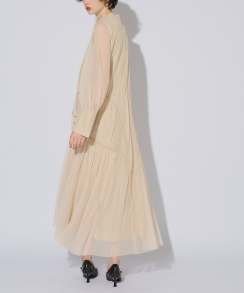 【ANDRESD】 piping tulle dressパイピングチュールドレス ANDRESD ドレス piping tulle dress パイピングチュールドレス