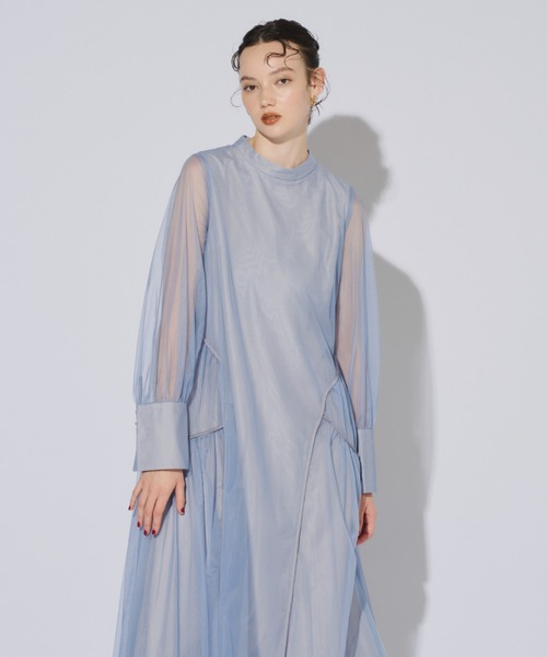 andresd お呼ばれドレス ANDRESD ドレス piping tulle dress パイピングチュールドレス