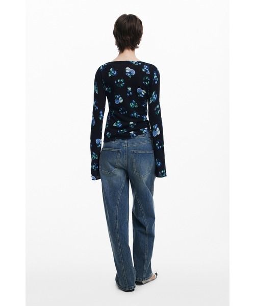 ニット セーター JERSCOOL WESTERNANET ミッドナイトフローラル Vネックニット レディース Desigual ニット セーター JERSCOOL WESTERNANET ミッドナイト