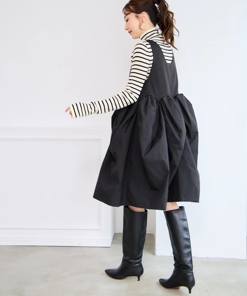 最終決算 Myu 「M y u」 ノースリーブワンピース SM ブラック レディース レディースウェア
